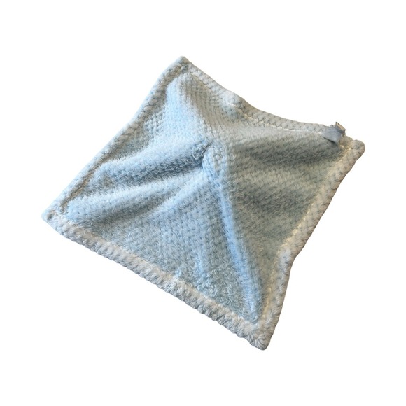 Okie Dokie Blue Puppy Dog Plush Security Blanket Popcorn Fleece Lovey Snuggler - Picture 4 of 4